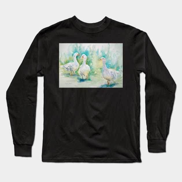 Three Geese Long Sleeve T-Shirt by RSHarts